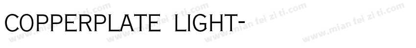 copperplate light字体转换